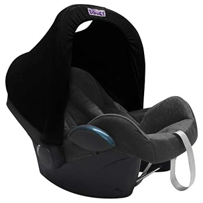 Image de Dooky Hoody auvent de protection solaire pour porte bébés ou poussettes (design : Black, incl. UV 40+, groupe d&#039;âge 0+, adapté à la plupart des marques), Noir