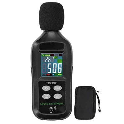 Image de Sonomètre, TDC801 Sonomètre Numérique Portable 35db 135db Décibelmètre LCD Display Digital Sound Level Meter Moniteur