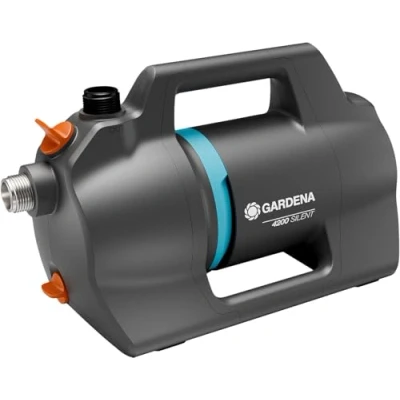 Image de pompe de jardin Gardena 4200 Silent : très silencieuse, d&#039;arrosage innovante, débit l/h, moteur 600 W, 3,9 bar, résistante à l&#039;eau, économie d&#039;énergie (9054 20)