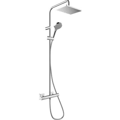 Image de hansgrohe Vernis Shape Colonne de douche 230 1 jet Green 5,7 l/min avec mitigeur thermostatique, chromé, 26319000