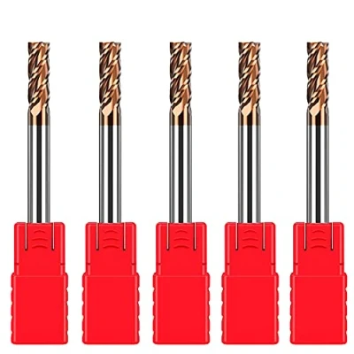 Image de ASNOMY 5Pcs forets à 4 cannelures tige droite End Mill Cutter de 3 mm HRC55 Fraise Ensemble carbure CNC pour perceuse d&#039;outils aciers en alliage, acier trempé