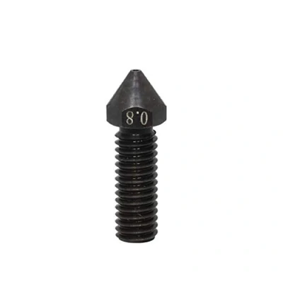 Image de M6 haute température à haut débit en acier trempé 0,8 mm pour 1,75 imprimante 3D Volcano Hotend Bloc de chaleur/Artillerie Sidewinder Impression PEI PEEK ou fibre carbone, 0.8mm, 1