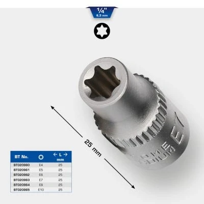 Image de KS TOOLS BT020960 Clé à douille E4 Torx extérieur