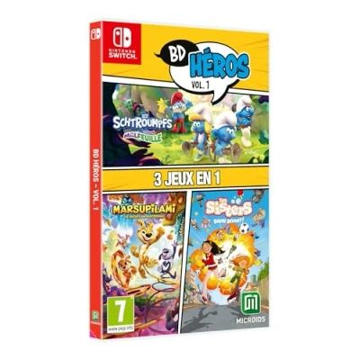 Image de Pack BD Heroes Vol.1 : 3 jeux en 1 (Les Schtroumpfs Missions Malfeuille, Marsupilami, Les Sisters Show Devant!) (SWITCH)