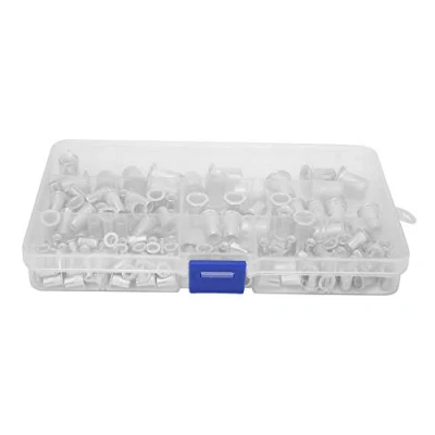 Image de 150 pièces Écrou à Rivet M3 M4 M5 M6 M8, en Aluminium Fileté Écrous d&#039;Insertion, Kit Fixations Matérielles