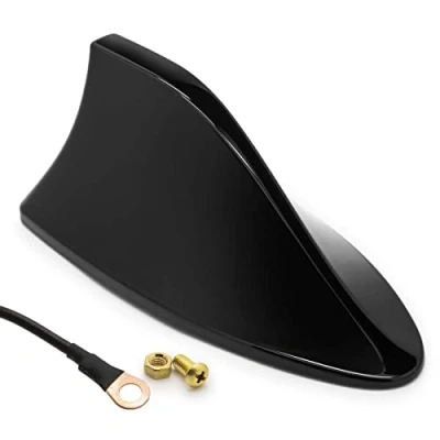 Image de Adapter Universe® 1245 Shark Auto Hai tige de toit pied d&#039;antenne piédestal Universal Radio FM AM noir Set