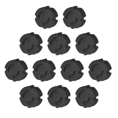 Image de Offgridtec Lot de 12 cache prises enfichables Noir