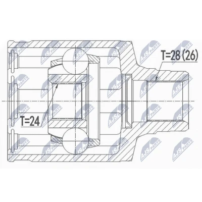 Image de Jeu de joints, arbre transmission NTY NPW MZ 065