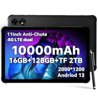 Image de Tablette intelligente robuste UMIDIGI Active T1 10000 mAh 8 Go 128 Unisoc T616 Android 13 Déverrouillage par reconnaissance faciale IA 11&quot; 2K HD 20 W Charge rapide