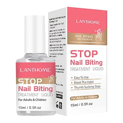 Image de Arrêtez de se ronger les ongles avec du Vernis à 15 ml efficace contre la mastication des Liquide soin Bouchon succion pour le pouce