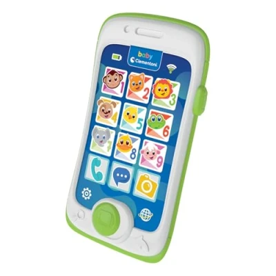 Image de Clementoni Smartphone Touch &amp; Play Premier téléphone Jouet pour Enfants 6 Mois, Jeu Mobile, Musical, Cadeau électronique interactif Parlant lumières et Sons, Faux Petite enfance, 17934