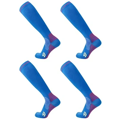 Image de Odtmger Chaussettes de Compression (20 30 mmHg) pour Hommes et Femmes Meilleures Porter toute la Journée, Meilleure Circulation Sanguine (S/M, Blue)