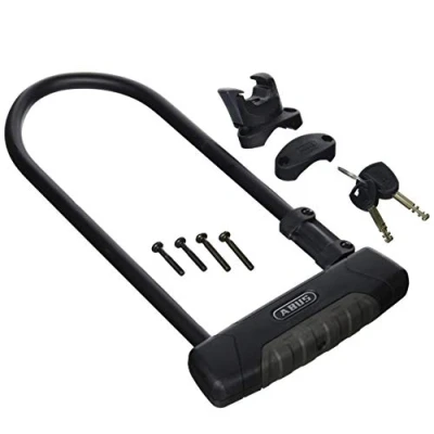 Image de Abus Antivol en U Granit Plus 470 + Support Eazy KF vélo parabolique Niveau de sécurité 12 300 mm, Noir