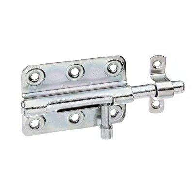 Image de Alberts 128975 Verrou de box avec poignée ronde et gâche attachée passivé platine 80 x 59 mm boulon Ø 10 longueur totale 125