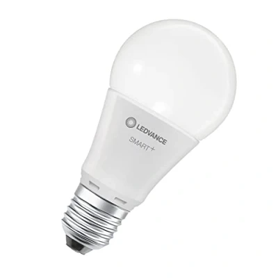 Image de LEDVANCE Lampe LED intelligente avec technologie WiFi, douille E27, Dimmable, blanc chaud (2700 K), remplace les lampes à incandescence par 60W, SMART+ WiFi Classic paquet de 1
