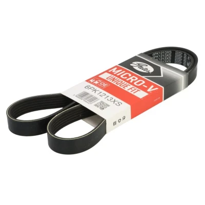 Image de GATES 6PK1213XS Courroie Poly V 1213 6 Aramides, EPDM (éthylène propylène diène caoutchouc) RENAULT: Megane 4, Talisman Berline, Kadjar