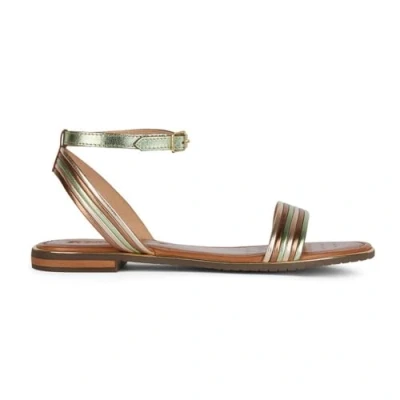 Image de Geox Femme D Sozy Plus F Sandales Plates, Sage Lt Gold, 39 EU