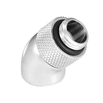 Image de Dpofirs Adaptateur Rotatif de Refroidissement à Eau Filetage PC G1 / 4 &quot;, coudé 45 , raccord coude refroidi l&#039;eau Connecteur d&#039;extension