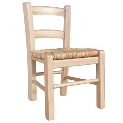 Image de LIBEROSHOPPING.eu LA TUA CASA IN UN CLIK Chaise BÉBÉ en Bois avec Assise Paille, pour Enfants (Naturel)