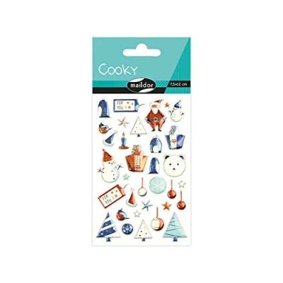 Image de Maildor CY103C GOMMETTES 3D Cooky 8 planches 12x8 cm 778 stickers NOËL