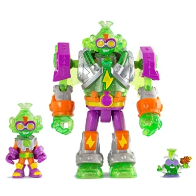 Image de SUPERTHINGS Mega K Superbot Articulated Villain Robot with Combat Accessories, 1 Exclusive Kazoom Kid and SuperThing