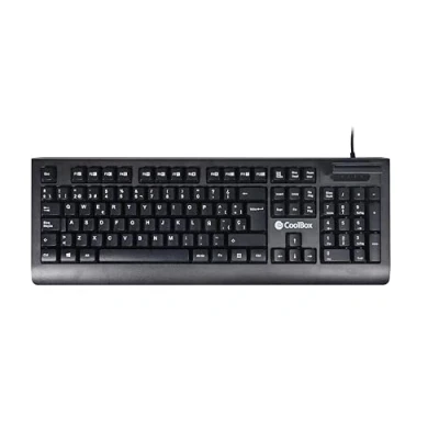 Image de Clavier COOLBOX COO TEC04DNI QWERTY espagnol Noir Multicolore 48x19x7 cm