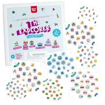 Image de Nene Toys Extension du Jeu [Les Explorateurs] 24 Motifs Supplémentaires sur Les Thèmes de la Nature et Ville pour Le Jardin des Coccinelles Développement Cognitif Enfants 3 Ans