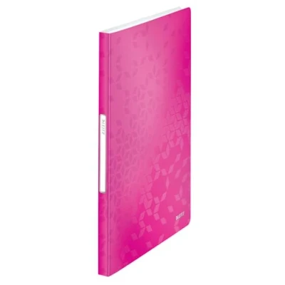 Image de Leitz Reliure Protège Documents A4, 40 Pochettes, 80 Pages, Pochettes Transparentes, Rose Métallisé, WOW, 46320023