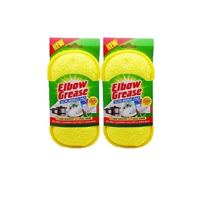 Image de Elbow Grease Lot de 2 tampons nettoyage double face en polyester anti rayures