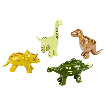 Image de Theo Klein 0085 Grands Dinosaures magnétiques Funny Puzzle 4 : Tricératops, Stégosaure, Brachiosaure, Tyrannosaure Grandes pièces faciles à Manipuler pour Les Enfants dès 1 an
