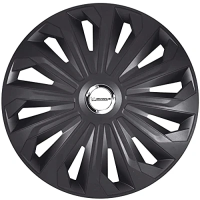 Image de Michelin 92011 Kit d&#039;enjoliveurs Fabienne, 4 pièces, 40.64 cm (16 pouces) avec système réflecteur N.V.S., noirs