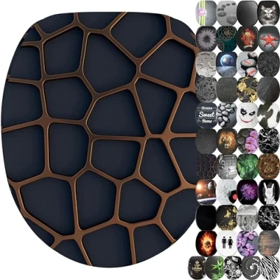 Image de Abattant wc frein de chute soft close Grande sélection abattants noirs Finition haute qualité (Mesh)