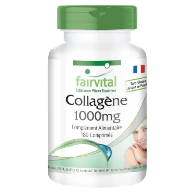 Image de Fairvital collagène 8000 mg de par dose journalière pendant 20 jours élevée 180 comprimés avec Vitamine C et la L ornithine