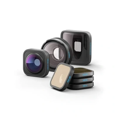 Image de ollection d&#039;objectifs GoPro série HB (HERO13 Black) : Objectif Ultra Grand Angle, Macro, anamorphique, Pack de 4 filtres ND et étui