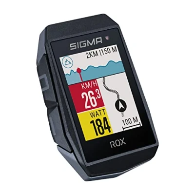 Image de SIGMA ROX 11.1 EVO Black HR Set Ordinateur De Vélo Sans Fil Avec GPS, Navigation, Support Court, Capteur Fréquence Cardiaque, Navigation GPS Plein Air Fonctionnalités Intelligentes