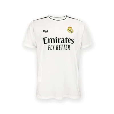 Image de Real Madrid Maillot Domicile Saison 24/25, Blanc, XL, Réplique avec Licence Officielle