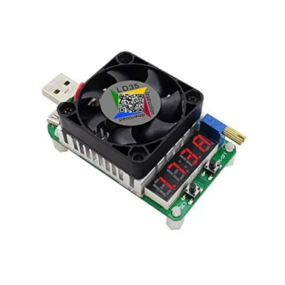 Image de DollaTek Testeur de Charge USB électronique Module résistance 35W LD35 Interface décharge Température réglable avec Ventilateur