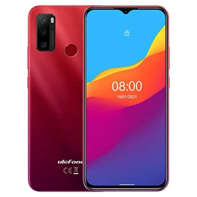 Image de Ulefone Android 11 Téléphone Portable, Note 10 Smartphone Débloqué 4G, Double SIM + Carte SD Dédiée, Batterie 5500mAh (Charge Inverse OTG), Octa Core 32Go, Écran HD+ 6,52’’, Empreinte Digitale Rouge