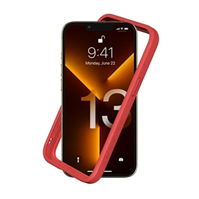Image de RhinoShield Coque Bumper Compatible avec [iPhone 13/13 Pro] CrashGuard NX Protection Fine Personnalisable Absorption des Chocs [sans BPA] Rouge