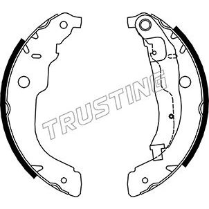 Image de TRUSTING 079.196 Mâchoires De Frein 228,6mm 42mm PEUGEOT: 207 3/5 portes, 208 I SW, CITROËN: C3 II, DS3 3 C Elysée Berline