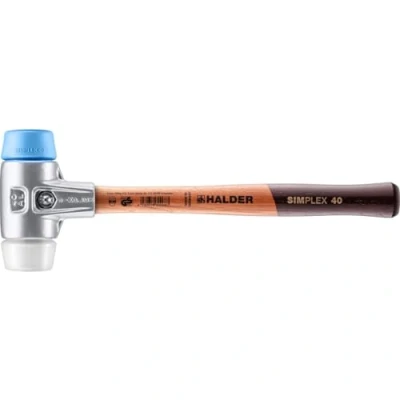 Image de Halder 3117040 Simplex Maillet de Tpe doux/Plastique super avec Boîtier en Aluminium, Multicolore, 40 mm