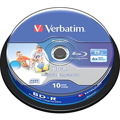 Image de Lot de 10 Blu ray Disc R DataLife VERBATIM 25 Go 6x Spindle