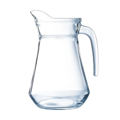 Image de Luminarc Broc à Anse Transparent Verre Trempé Compatible Lave Vaisselle Préhension Facile Fabrication en France Pichet Contenance 1 Litre