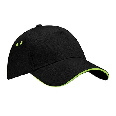 Image de Beechfield B015c Ultimate Casquette à 5 panneaux, visière avec insert de couleur Gris Taille Unique