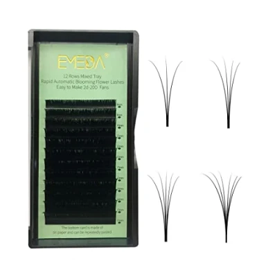 Image de Extensions de cils en volume russe 0,07 D Curl 8 15mm Easy Fan Lashes 3D 4D 5D 6D 7D 8D Auto Blooming Eyelashes .07 C 9 Longueur by EMEDA