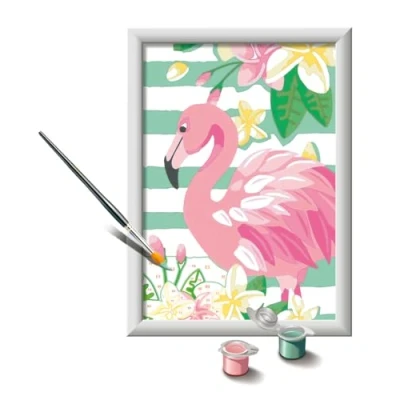 Image de Ravensburger CreArt Série E Flamant Rose Jeu créatif pour Enfants Peinture au Numéro dès 7 ans 28929 Version allemande