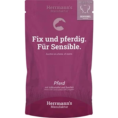 Image de Herrmann&#039;s Selection Sensitive pour chiens Cheval avec patate douce 150 gr. par 15 pièces