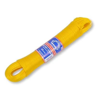 Image de EVERLASTO Corde à Linge rotative en PVC Jaune 60 m