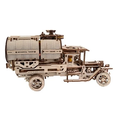 Image de UGEARS KIT de modèle mécanique en bois, camion avec citerne, assemblage Puzzle 3D