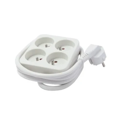 Image de CHACON Bloc multiprise carré 4x16A 3 m Blanc